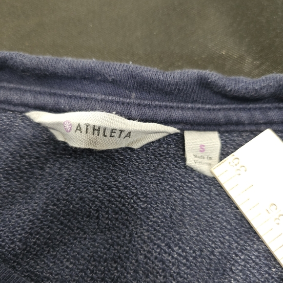 Lululemon Athleta  small cozy double zipper design crewneck sweatshirt blue - Picture 5 of 9